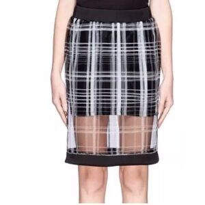 Elizabeth and James Black and White Plaid Iona Skirt